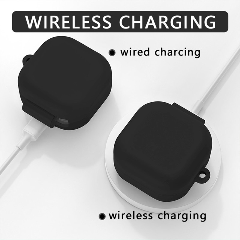 Til Samsung Galaxy Buds4 / Buds4 Pro beskyttelsesdeksel silikon karabinkrok