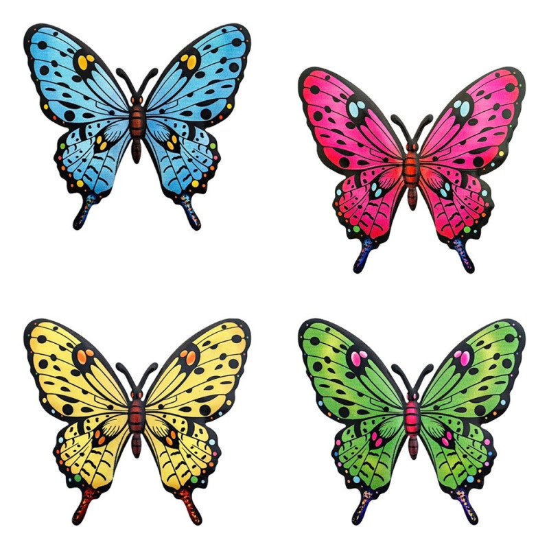 4 pcs Butterfly Butterflies Wall Decor Garden Ornament Garden Patio Decoration
