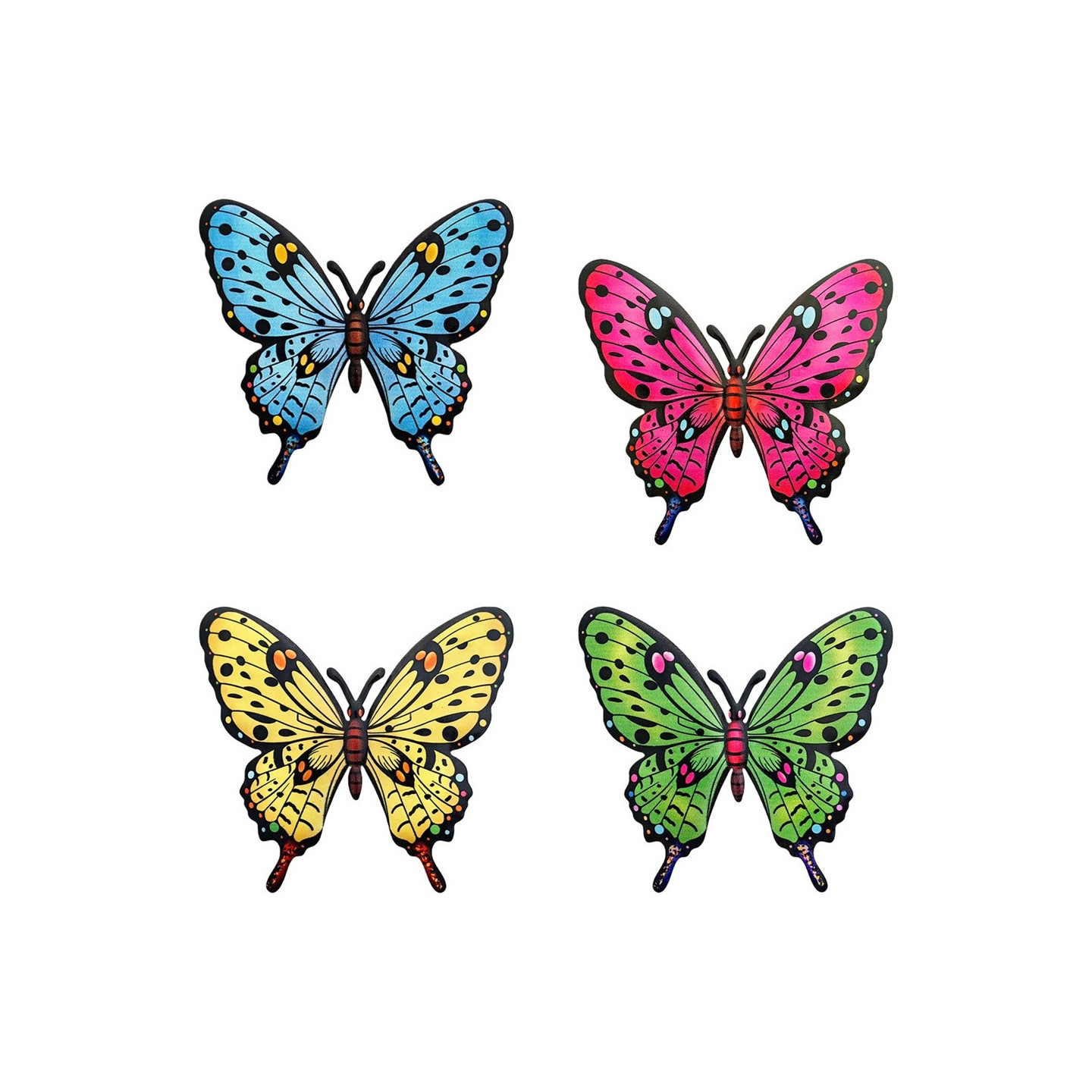 4 pcs Butterfly Butterflies Wall Decor Garden Ornament Garden Patio Decoration