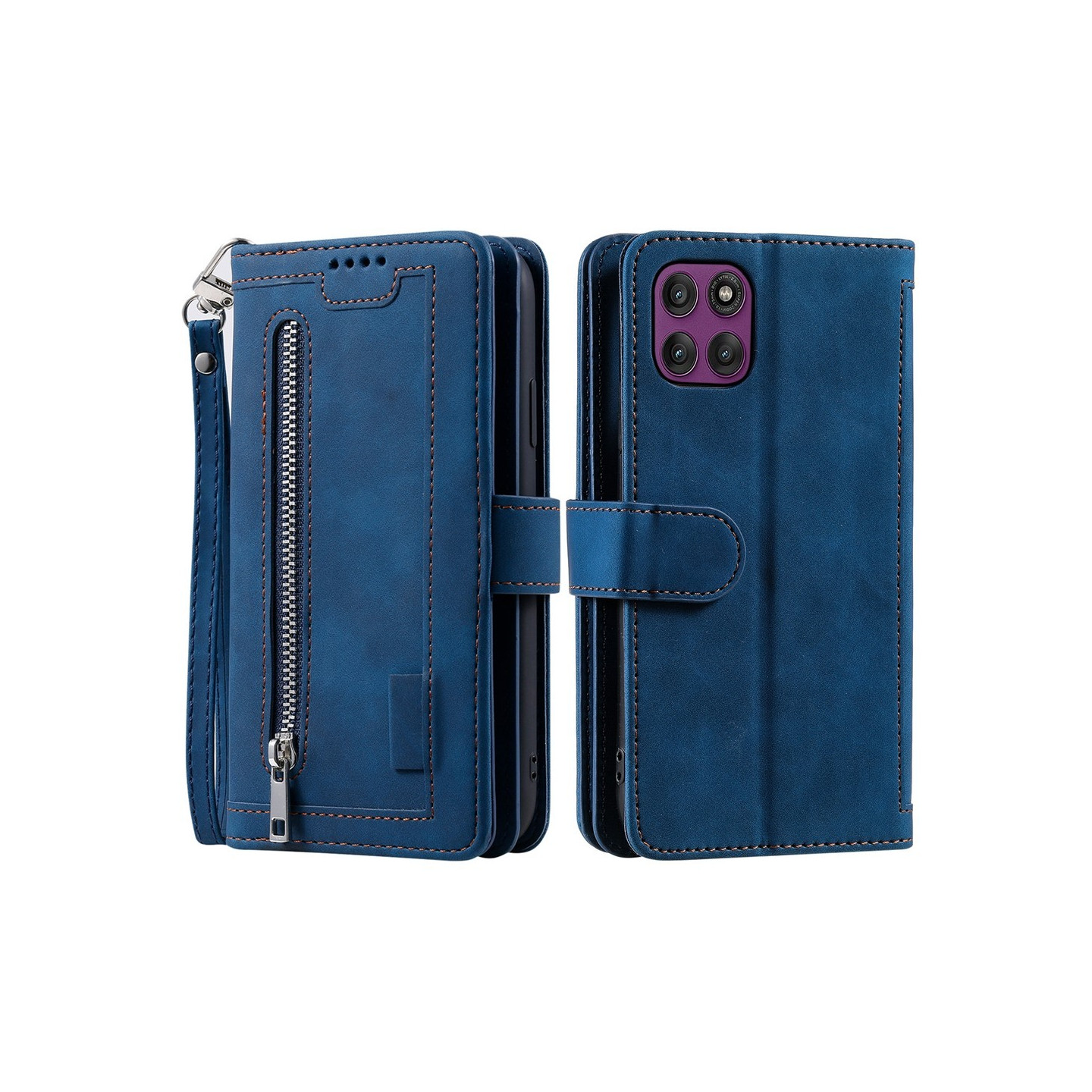 For Motorola Moto G86 Power 5G Case Wallet with Zipper 9 Card Slots Stand 