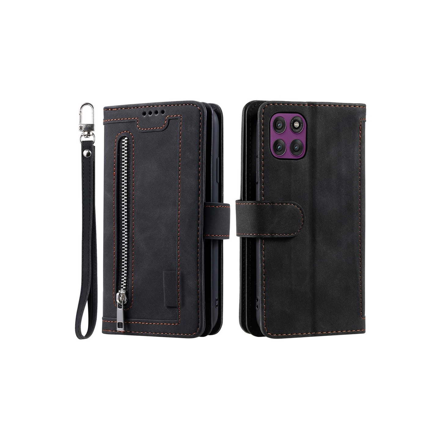 For Motorola Moto G86 Power 5G Case Wallet with Zipper 9 Card Slots Stand 