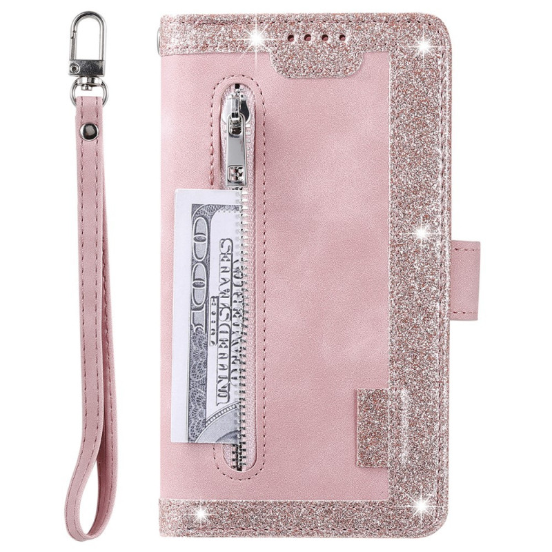 For Motorola Moto G86 Power 5G Case Wallet with Zipper 9 Card Slots Stand 