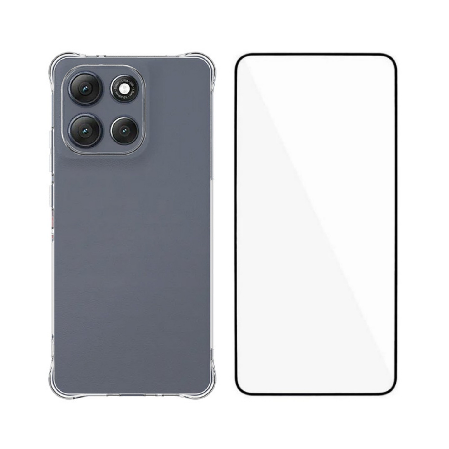 Til Motorola Moto G86 Power 5G Etui TPU-telefoncover med hærdet glasskærmbeskytter