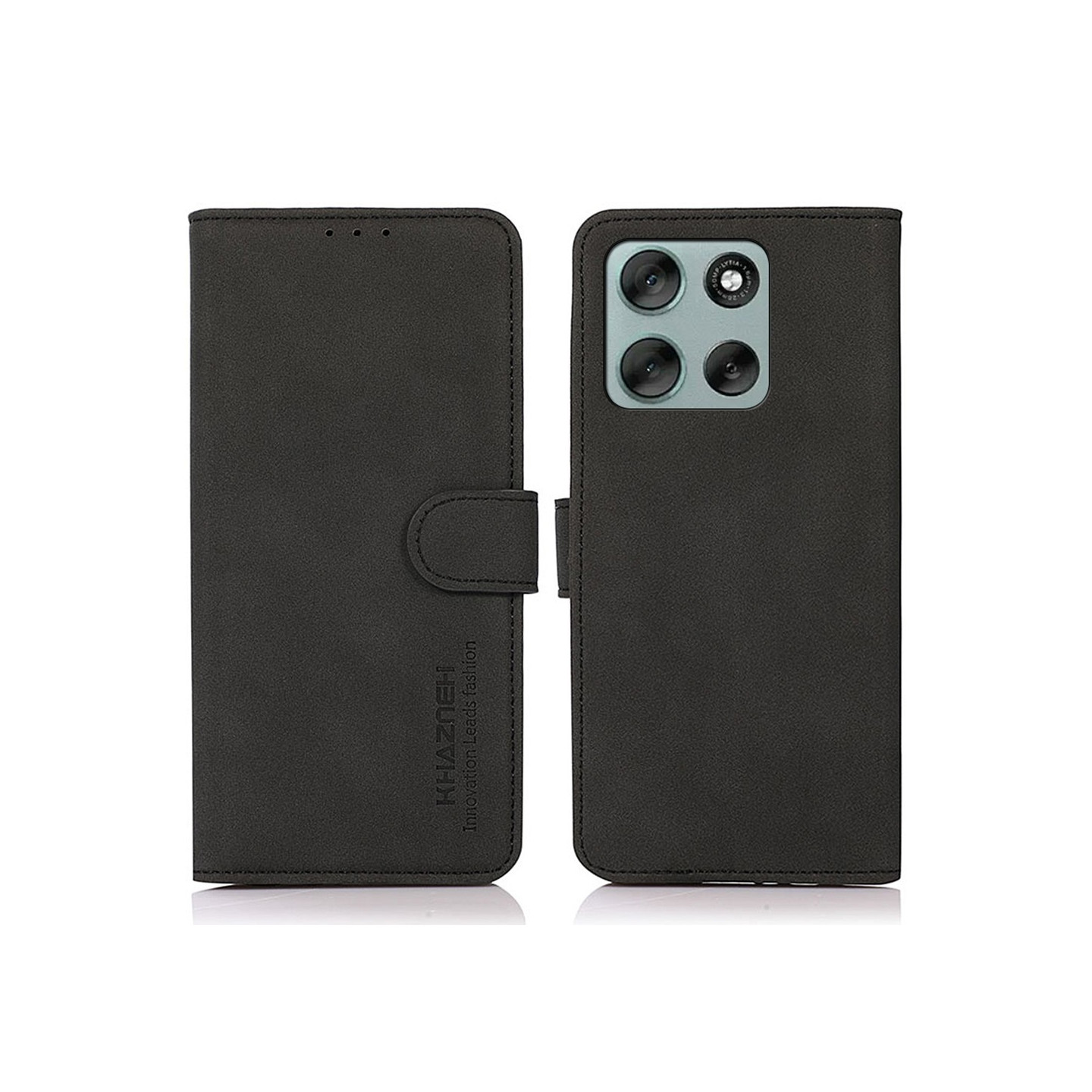 KHAZNEH Til Motorola Moto G86 Power 5G Pungcover med Stander - Sort