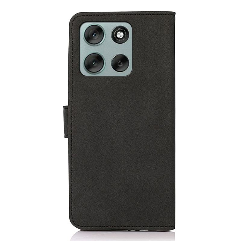 KHAZNEH Motorola Moto G86 Power 5G Lompakkokotelo Teline - Musta