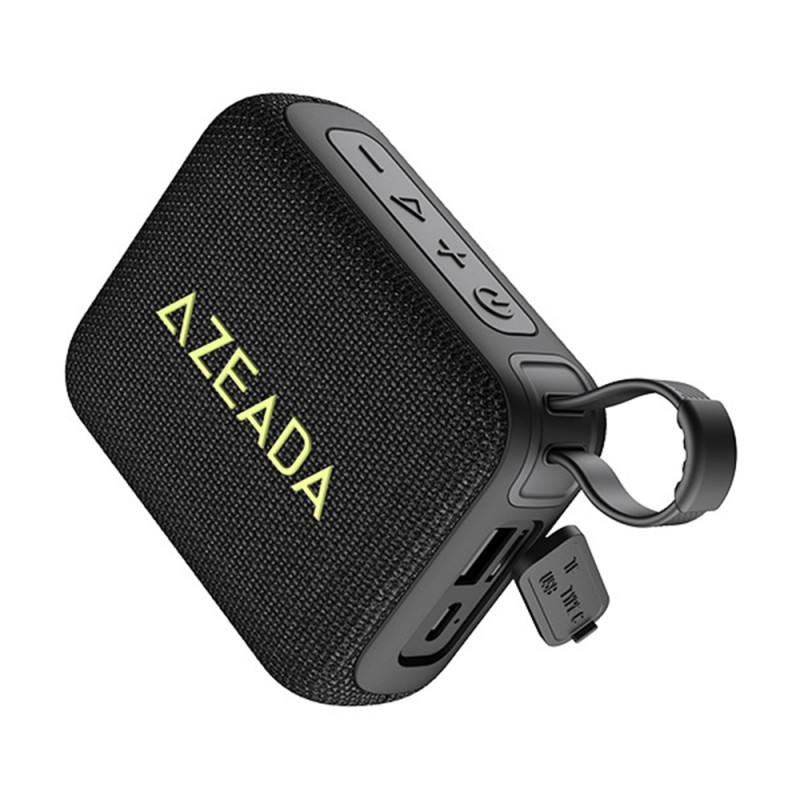 AZEADA 5W Bluetooth-kaiutin, vedenpitävä ulkokaiutin, subwoofer ja hihna