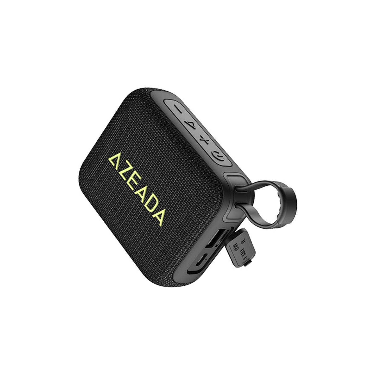 AZEADA 5W Bluetooth-højttaler Vandtæt udendørshøjttaler Subwoofer og rem