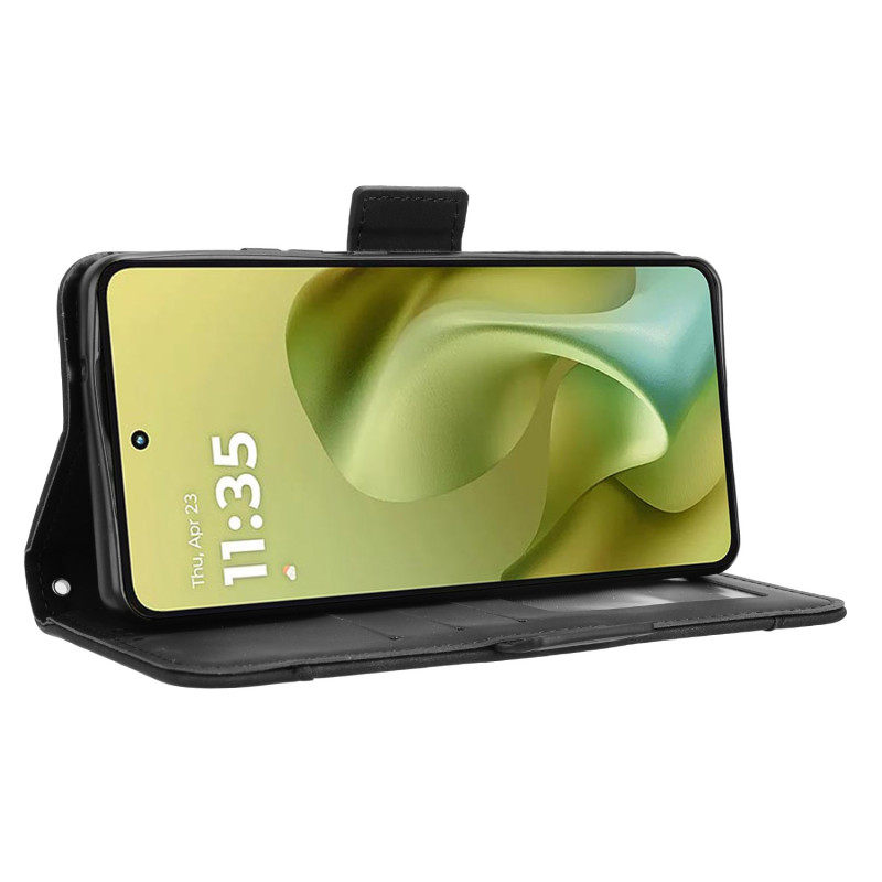 Til Motorola Moto G86 Power 5G Pungcover med Aftagelig Kortholder - Sort
