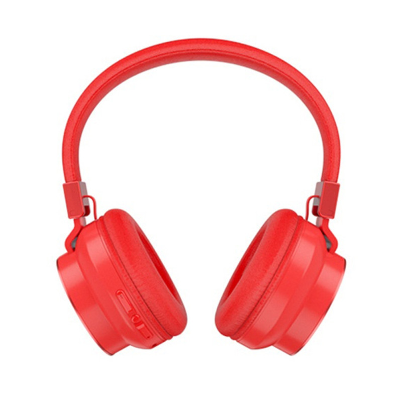 AZEADA Trådløse Hovedtelefoner Over-Ear Bluetooth Kompatibel 5.0 HiFi Headset - Rød