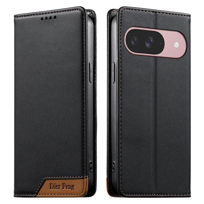 DIERFENG För Google Pixel 10 Pro / 10 Plånboksfodral RFID Skydd Stativ - Svart