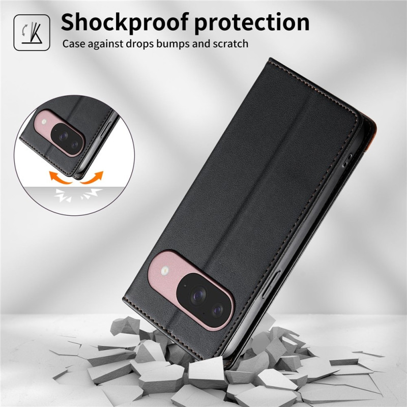 DIERFENG Til Google Pixel 10 Pro / 10 Pungcover RFID Beskyttelse Stander - Sort