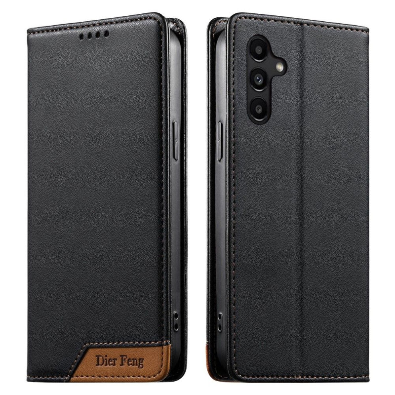 DIERFENG For Samsung Galaxy A37 Wallet Case RFID Blocking Stand - Black