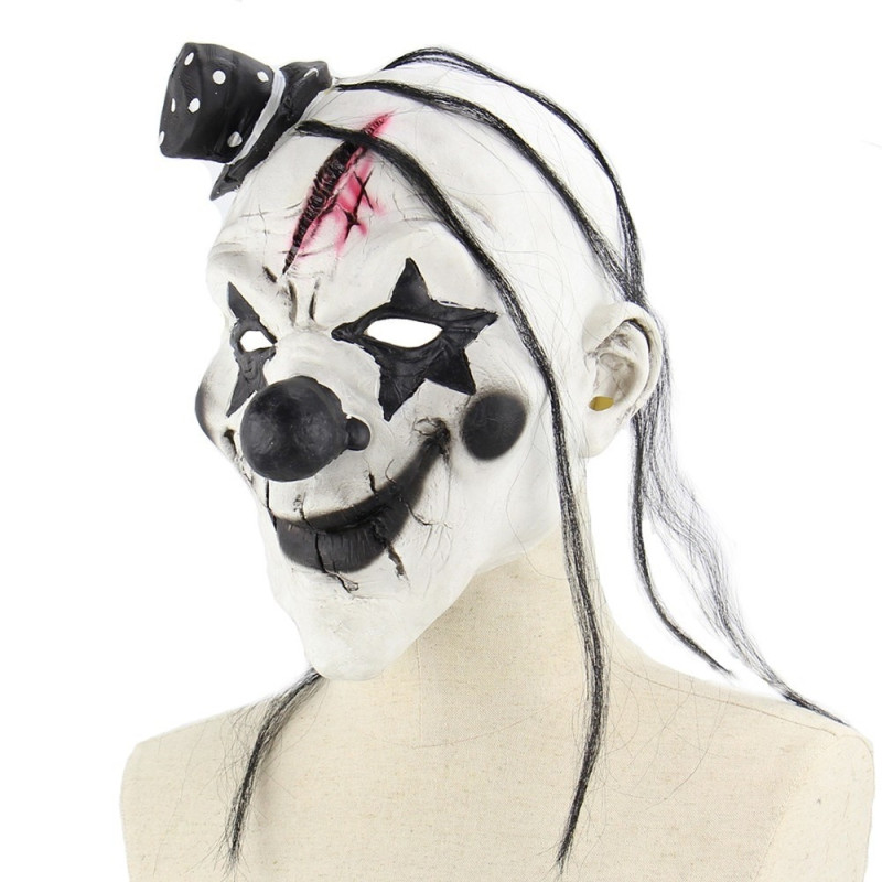 Mask Masquerade soft material Full head creepy clown mask made of latex for horror effect