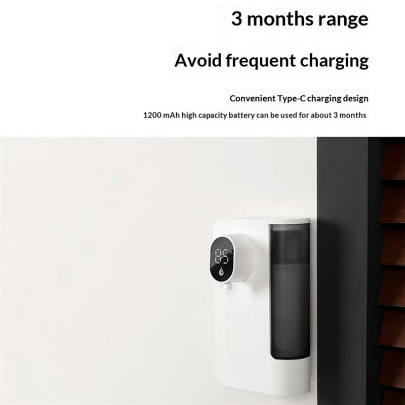 Automatic soap pump 500 ml wall mounted touchless gel dispenser IPX5 - white