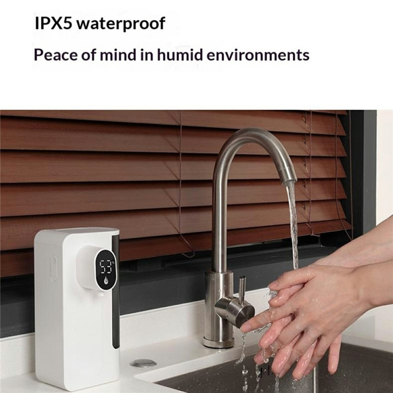 Automatic soap pump 500 ml wall mounted touchless gel dispenser IPX5 - white