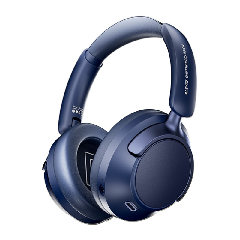 Trådløse PC-spillhodetelefoner med støydempende over-ear Bluetooth-hodetelefoner – blå