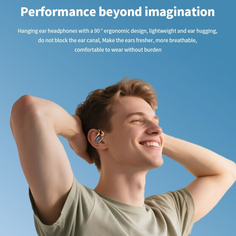 Langattomat kuulokkeet HTC NE35 korvakoukku Bluetooth 6.0 kosketusohjaus urheilu musiikki puhelut