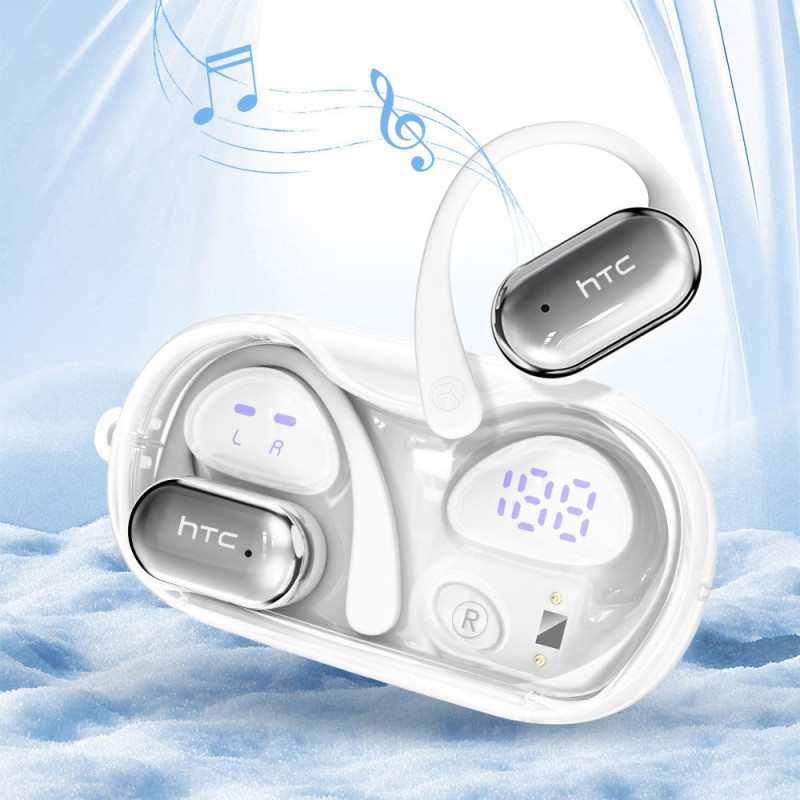 Trådløse Hovedtelefoner HTC NE37 Bluetooth 6.0 Ørekrog Sport Musik Opkald - Sort