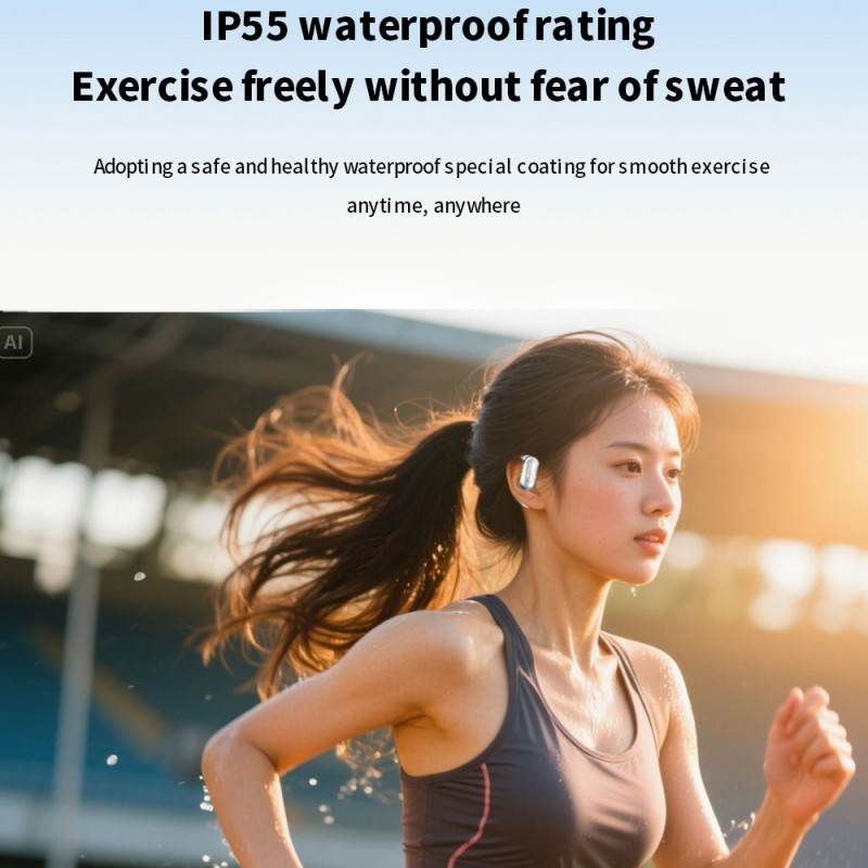 Langattomat kuulokkeet HTC NE37 Bluetooth 6.0 korvakoukku urheilu musiikki puhelut - Violetti