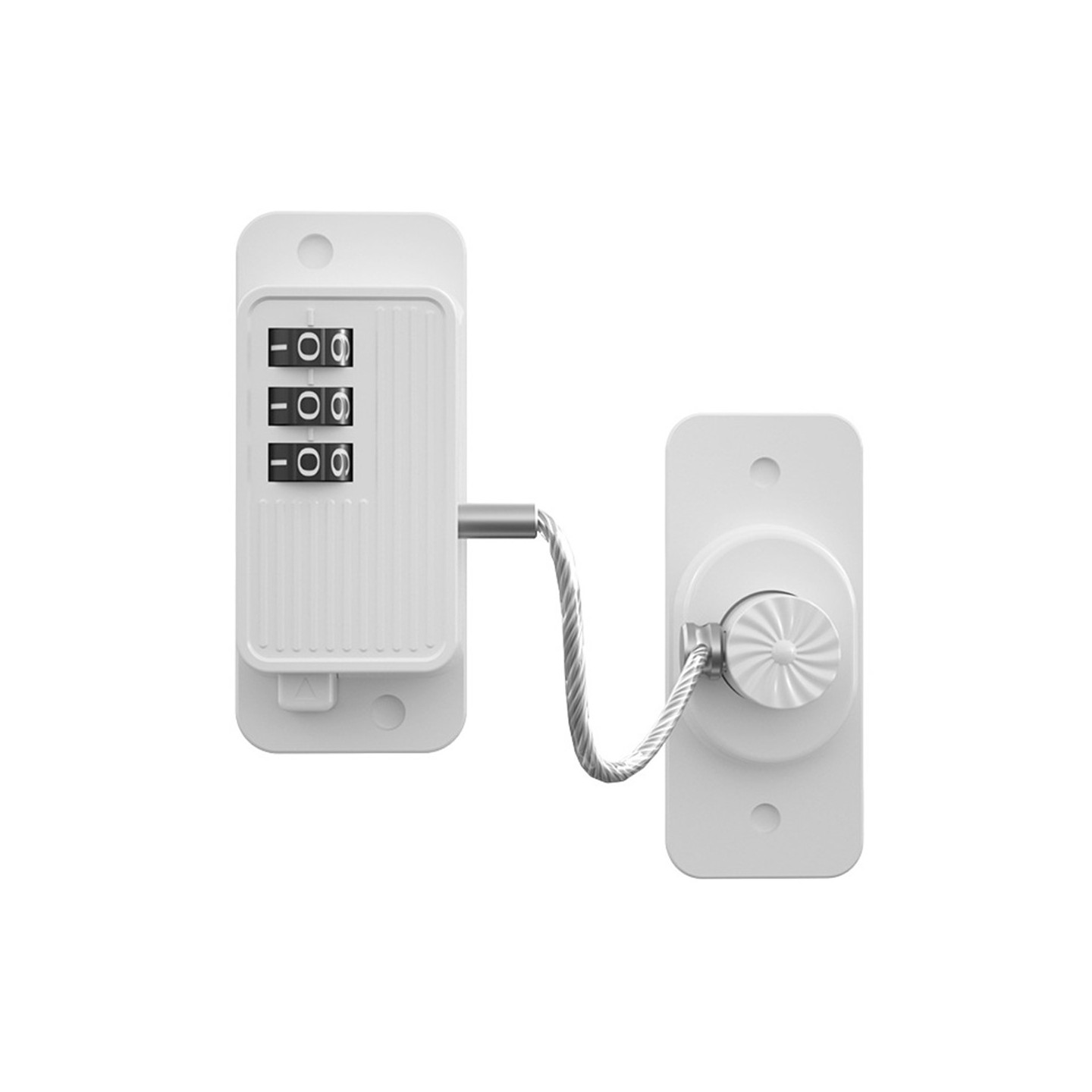 Refrigerator Window Child Safety Password Lock Drawers Cabinet Door with Key - White