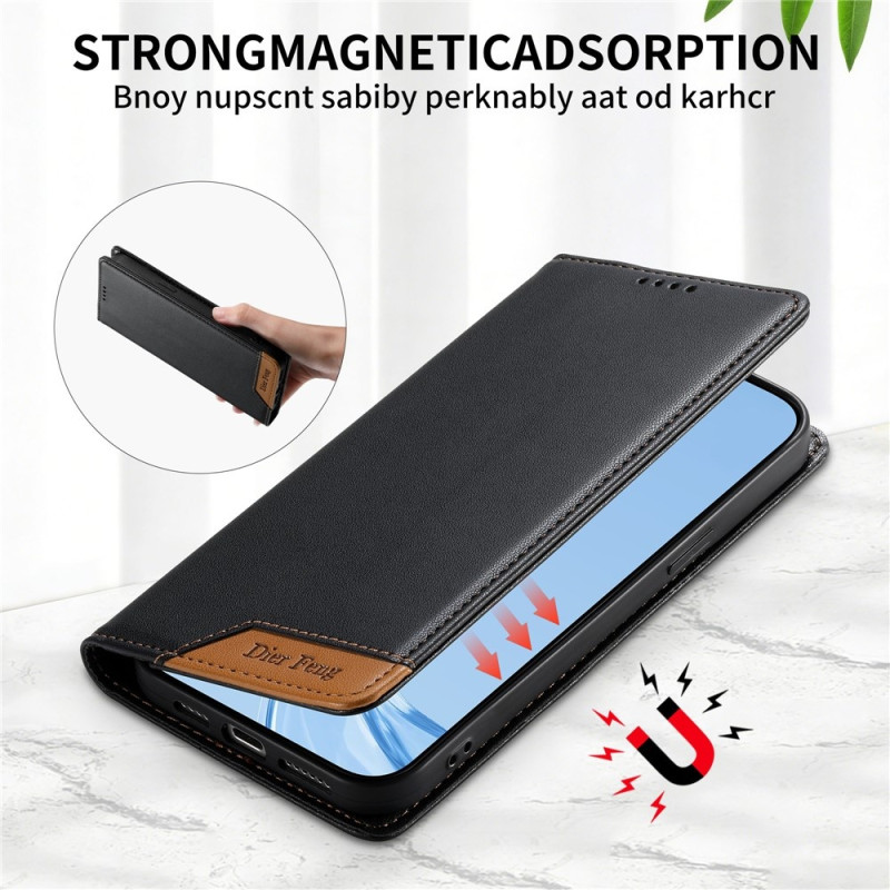 DIERFENG For iPhone 17 Pro Wallet Case RFID Blocking Stand - Black