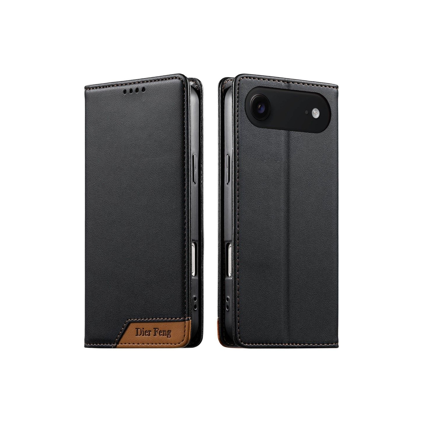 DIERFENG iPhone Air Lompakkokotelo RFID Suoja Teline - Musta