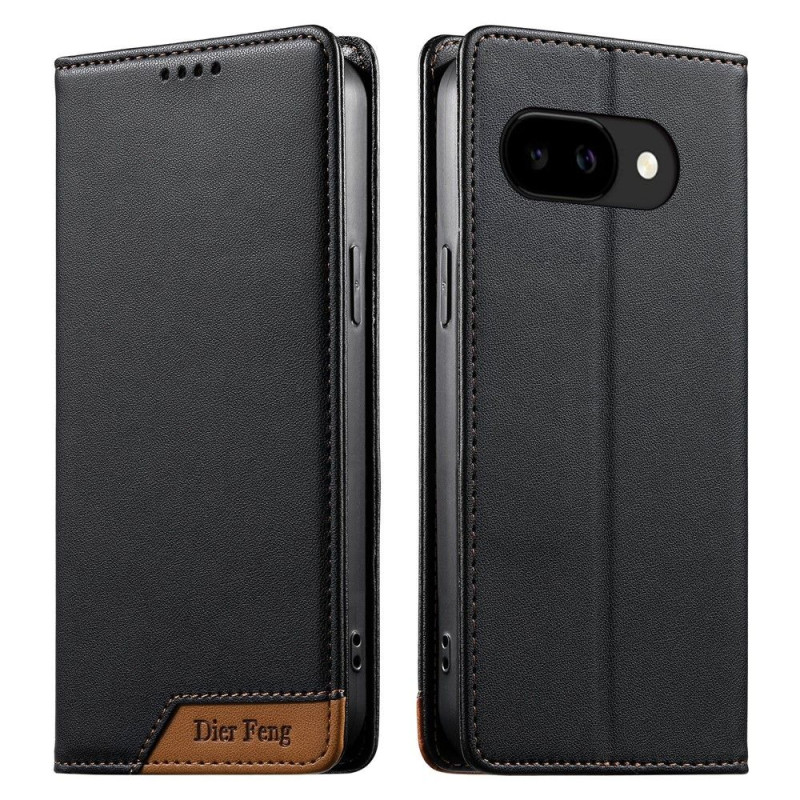 DIERFENG Til Google Pixel 10a Pungcover RFID Beskyttelse Stander - Sort