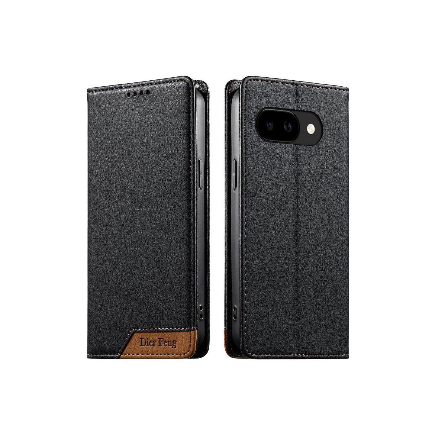 DIERFENG Google Pixel 10a Lompakkokotelo RFID Suoja Teline - Musta