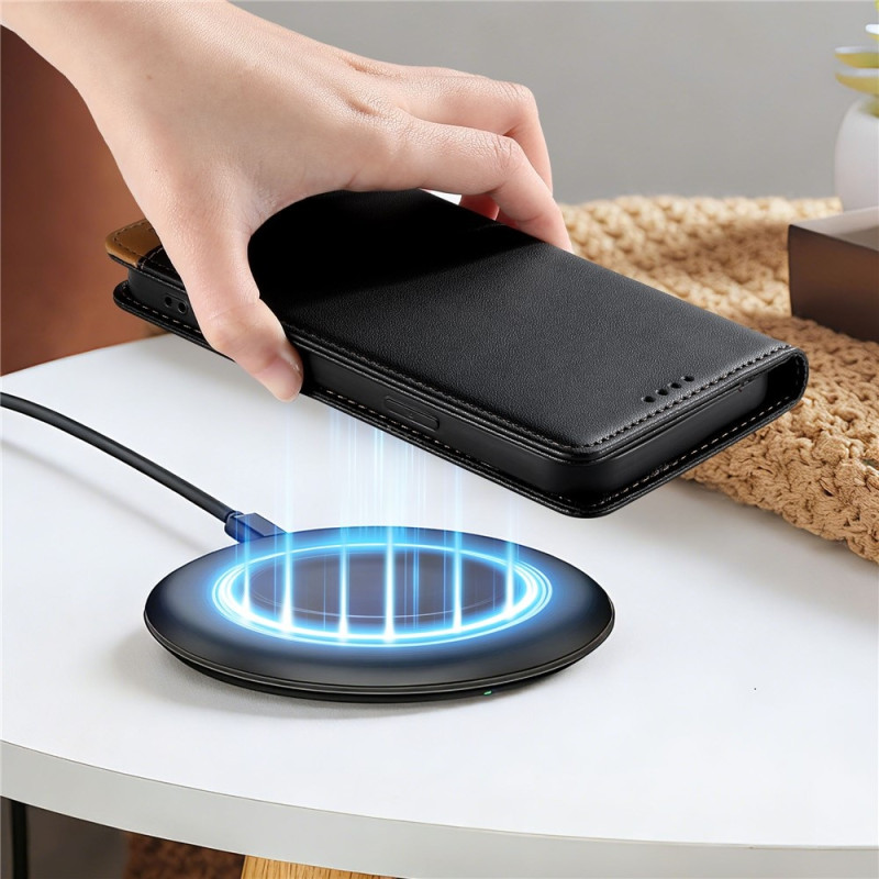 DIERFENG Til iPhone Air Pungcover RFID Beskyttelse Stander - Sort