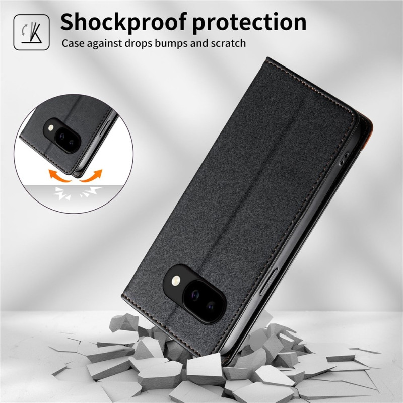 DIERFENG Til Google Pixel 10a Pungcover RFID Beskyttelse Stander - Sort