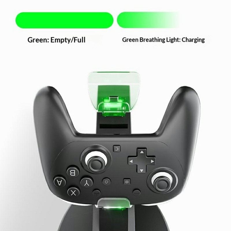 Opladningsdock kompatibel med Nintendo Switch 2 Pro LED-indikator 2 controllere