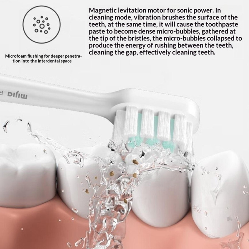 Electric Toothbrush XIAOMI IPX7 Waterproof 31000VPM 2 Modes - Pink