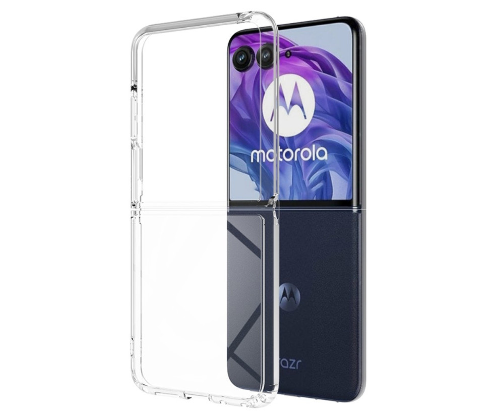 För Motorola Razr 50 Ultra 5G Skal TPU+Acrylic Genomskinligt Telefonskal, Integrerad Design