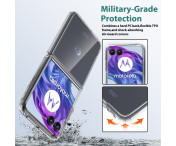För Motorola Razr 50 Ultra 5G Skal TPU+Acrylic Genomskinligt Telefonskal, Integrerad Design