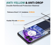 För Motorola Razr 50 Ultra 5G Skal TPU+Acrylic Genomskinligt Telefonskal, Integrerad Design