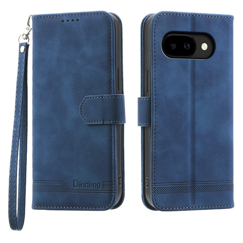DIERFENG For Google Pixel 10a Wallet Case with Stand and Wrist Strap