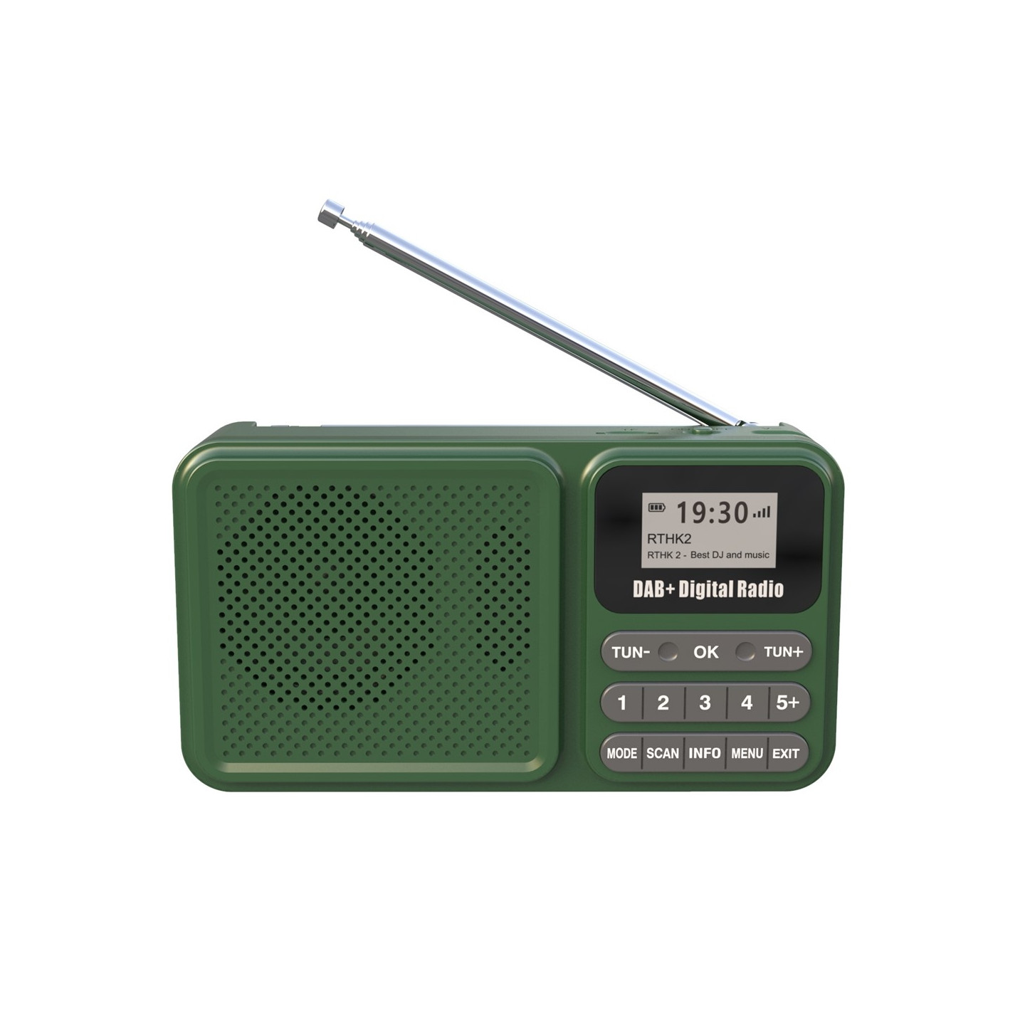 Solcelledrevet genopladelig DAB/FM-radio understøtter Bluetooth-forbindelse