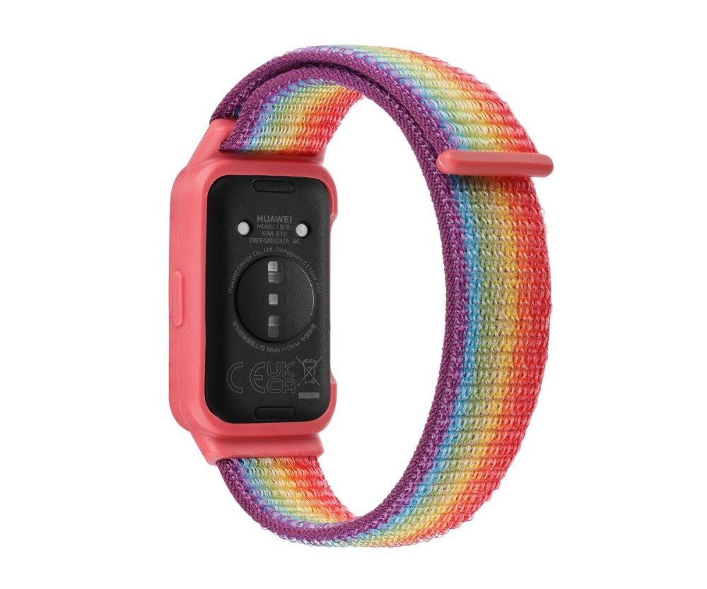 För Huawei Band 8/9 Nylon klockarmband integrerat skyddsfodral