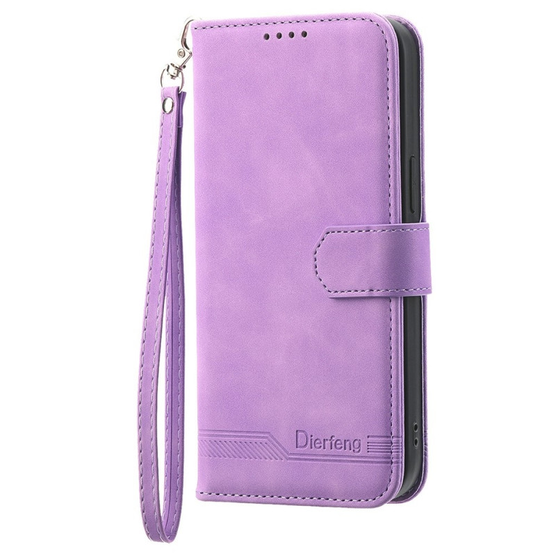 DIERFENG For Sony Xperia 1 VII Wallet Case with Stand and Wrist Strap