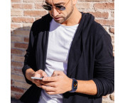 För Huawei Band 8/9 Nylon klockarmband integrerat skyddsfodral