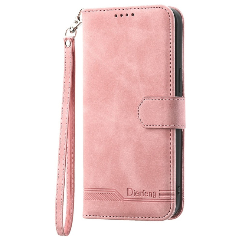 DIERFENG For Sony Xperia 1 VII Wallet Case with Stand and Wrist Strap