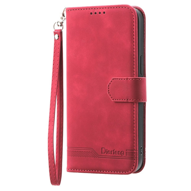 DIERFENG For Sony Xperia 1 VII Wallet Case with Stand and Wrist Strap