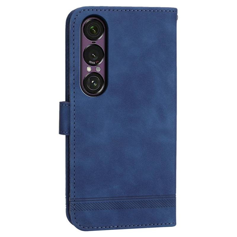 DIERFENG För Sony Xperia 1 VII Plånboksfodral med Stativ och Handledsrem