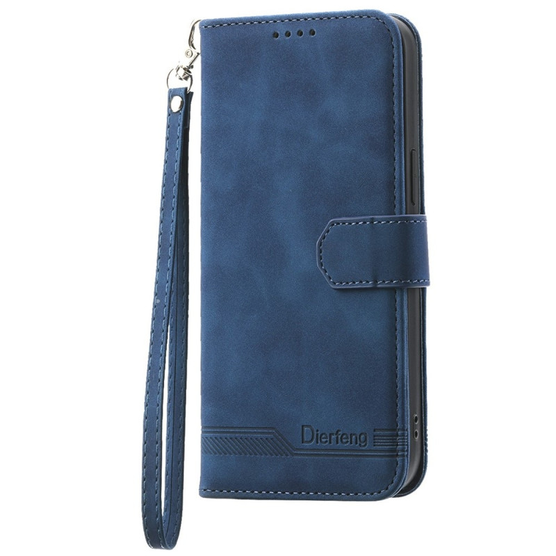 DIERFENG For Sony Xperia 1 VII Wallet Case with Stand and Wrist Strap