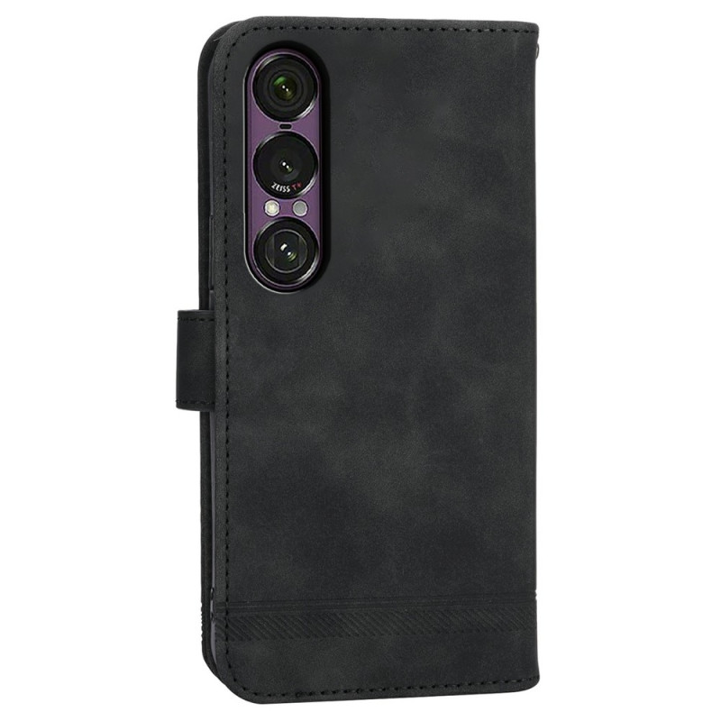 DIERFENG För Sony Xperia 1 VII Plånboksfodral med Stativ och Handledsrem