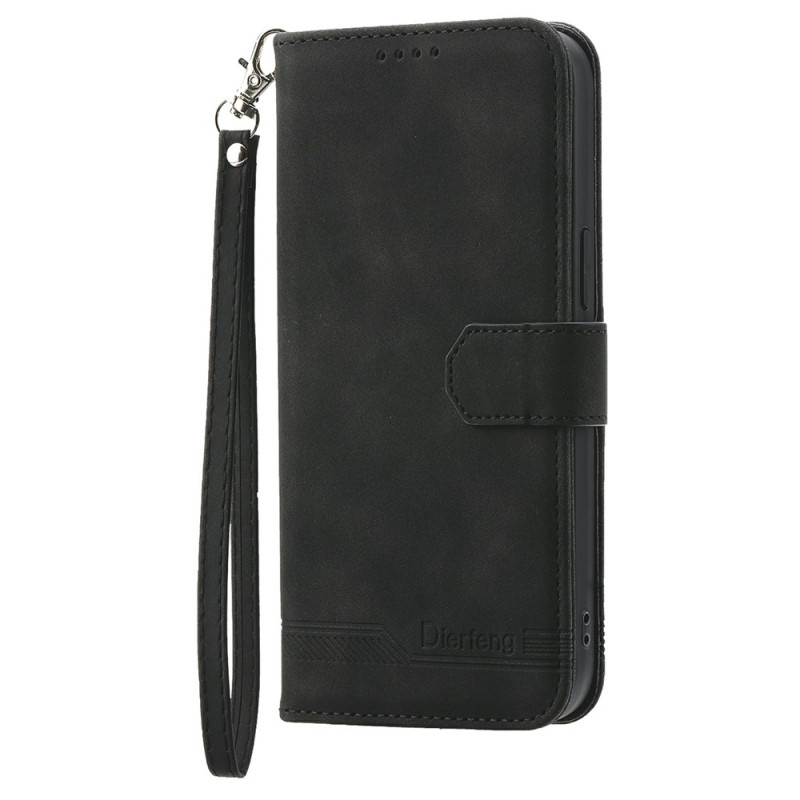 DIERFENG For Sony Xperia 1 VII Wallet Case with Stand and Wrist Strap