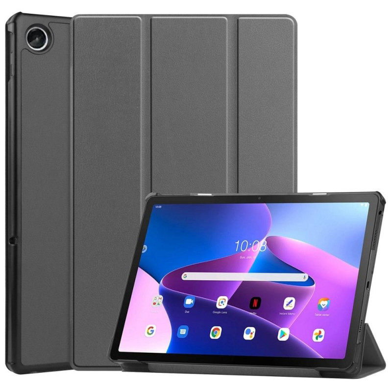 For Lenovo Tab M10 Plus (Gen 3) Trifold Stand Cover - Gray