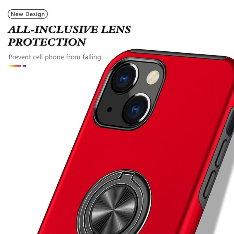 iPhone 14 Finger Ring Kickstand Hybrid Case - Red