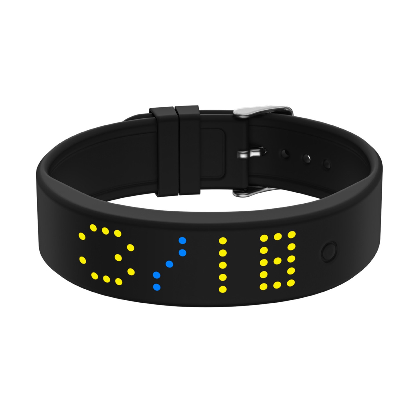 Smart Bracelet Fitness Timer Sleep Monitor Pedometer 8 Alarm Vibration - Black