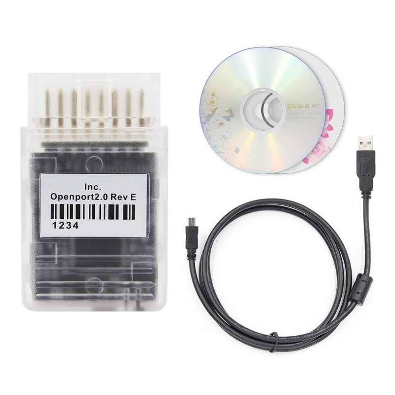 Fejlkodelæser OpenPort 2.0 ECU Flash OBD/OBD2 Tuning Diagnostik J2534 Scanner